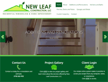 Tablet Screenshot of newleaf-construction.com